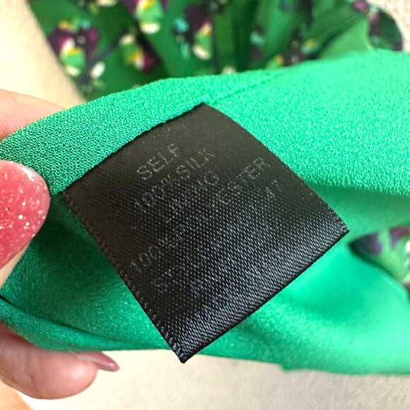 GREYLIN Silk Dress Floral Button Front Lined - Picture 7 of 16